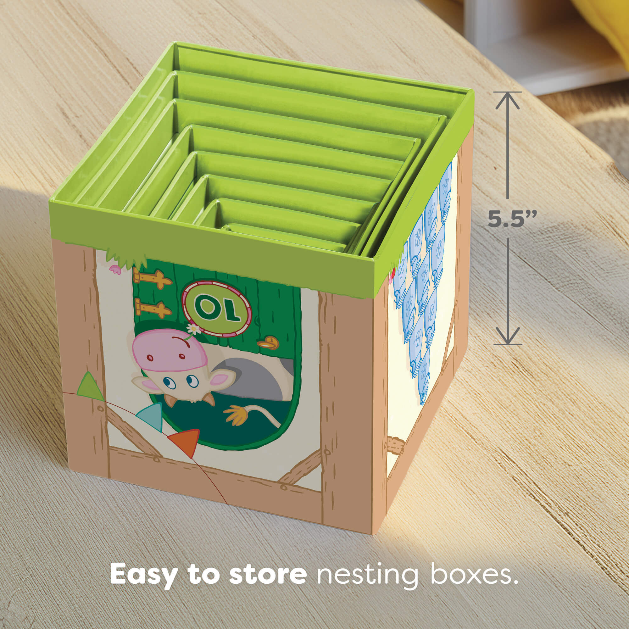 On the Farm Cardboard Stacking & Nesting Cubes